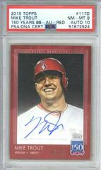 Mike Trout [Autograph Red] Baseball Cards 2019 Topps 150 Years of Baseball Prices