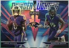 Lamar Jackson & Marquise Brown #TL-6 Football Cards 2021 Panini Playoff Thunder & Lightning Prices