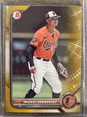 Maikol Hernandez [Gold] #BD-106 Baseball Cards 2022 Bowman Draft Prices