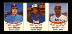 Bob Watson, Jerry Royster, Toby Harrah [Hand Cut Panel] Baseball Cards 1977 Hostess Prices