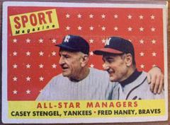 All Star Managers [C. Stengel, F. Haney] #475 Baseball Cards 1958 Topps Prices