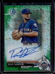 David Thompson [Chrome Green Shimmer] #CPA-DT Baseball Cards 2017 Bowman Prospect Autographs Prices