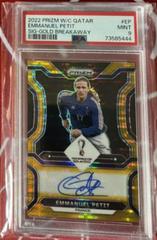 Emmanuel Petit [Breakaway Gold] Soccer Cards 2022 Panini Prizm World Cup Signatures Prices
