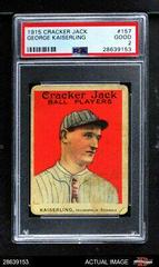 George Kaiserling #157 Baseball Cards 1915 Cracker Jack Prices