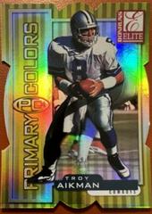 Troy Aikman [Yellow Die Cut] Football Cards 1999 Panini Donruss Elite Primary Colors Prices