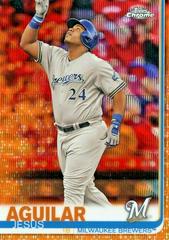 Jesus Aguilar [Orange Refractor] #10 Baseball Cards 2019 Topps Chrome Prices