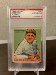 Babe Ruth #181 Baseball Cards 1933 Goudey Prices
