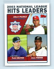 A. Pujols, T. Helton [J. Pierre] #344 Baseball Cards 2004 Topps Prices