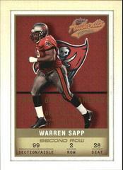 Warren Sapp [Second Row] #10 Football Cards 2002 Fleer Authentix Prices