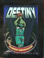 S. Abdur-Rahim [Refractor] Basketball Cards 1997 Topps Chrome Destiny Prices