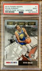 Kevin Durant [Winter] Basketball Cards 2019 Panini Hoops Lights Camera Action Prices