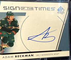 Adam Beckman #SOTT-AB Hockey Cards 2022 SP Authentic Sign of the Times Prices