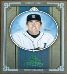 Justin Verlander [Framed Green] Baseball Cards 2005 Donruss Diamond Kings Prices