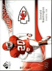 Donald Washington #257 Football Cards 2009 SP Authentic Prices