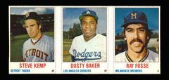 Dusty Baker, Ray Fosse, Steve Kemp [Hand Cut Panel] Baseball Cards 1978 Hostess Prices