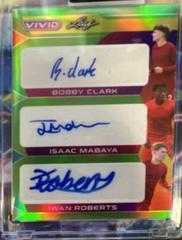 Bobby Clark , Isaac Mabaya , Iwan Roberts [Green] Soccer Cards 2022 Leaf Vivid Triple Autographs Prices