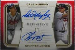 Dale Murphy, Chipper Jones [Red] Baseball Cards 2023 Topps Definitive Dual Autograph Collection Prices