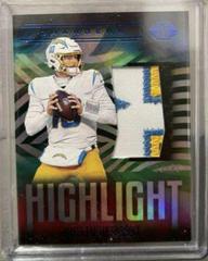 Justin Herbert [Blue] #HS-JH Football Cards 2021 Panini Illusions Highlight Swatches Prices