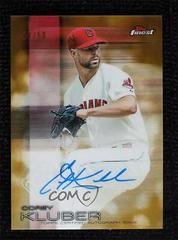 Corey Kluber [Gold Refractor] Baseball Cards 2016 Topps Finest Autographs Prices