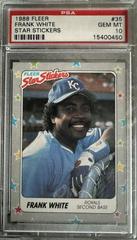Frank White #35 Baseball Cards 1988 Fleer Star Stickers Prices