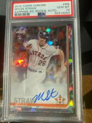 Myles Straw Baseball Cards 2019 Topps Chrome Sapphire Rookie Autographs Prices
