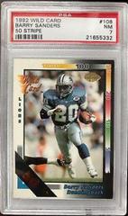 Barry Sanders [50 Stripe] #108 Football Cards 1992 Wild Card Prices