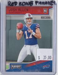 Josh Allen [Red Zone] Football Cards 2018 Panini Playoff Prices
