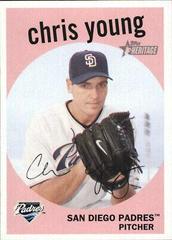 Chris Young #62 Baseball Cards 2008 Topps Heritage Prices