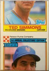 Keith Hernandez, Ted Simmons [Panel] Baseball Cards 1984 Ralston Purina Prices