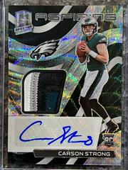 Carson Strong [Wave] #APA-CST Football Cards 2022 Panini Spectra Aspiring Patch Autographs Prices
