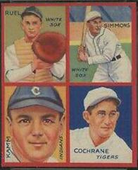 Cochrane, Kamm [Ruel, Simmons] Baseball Cards 1935 Goudey 4 in 1 Prices