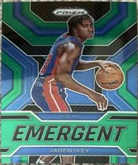 Jaden Ivey [Green] #10 Basketball Cards 2022 Panini Prizm Emergent Prices