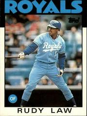 Rudy Law #62T Baseball Cards 1986 Topps Traded Prices