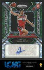 Tristan Vukcevic [Green Choice Prizm] #2 Basketball Cards 2023 Panini Prizm Sensational Signature Prices