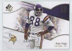 Alan Page #119 Football Cards 2009 SP Authentic Prices
