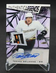 Teemu Selanne [Purple Autograph Premium Memorabilia] #104 Hockey Cards 2021 SP Game Used Prices