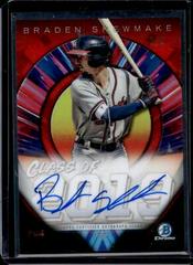 Braden Shewmake [Red Refractors] #BSH Baseball Cards 2019 Bowman Draft Class of 2019 Autographs Prices