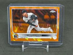 Elieser Hernandez [Orange] #9 Baseball Cards 2022 Topps Chrome Sapphire Prices