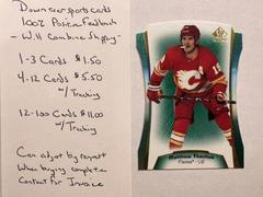 Matthew Tkachuk [Green] Hockey Cards 2021 SP Authentic Die Cuts Prices