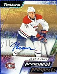 Jake Evans [Autograph Gold] Hockey Cards 2020 Parkhurst Prominent Prospects Prices