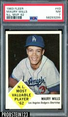 Maury Wills [N. L. MVP '62] #43 Baseball Cards 1963 Fleer Prices