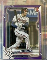 Freddie Freeman [Purple] Baseball Cards 2021 Bowman Prices