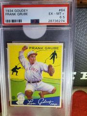 Frank Grube #64 Baseball Cards 1934 Goudey Prices