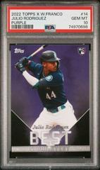 Julio Rodriguez [Purple] Baseball Cards 2022 Topps X Wander Franco Prices