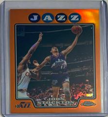 John Stockton [Orange Refractor] Basketball Cards 2008 Topps Chrome Prices