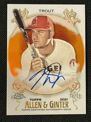 Mike Trout [Orange Refractor] Baseball Cards 2021 Topps Allen & Ginter Chrome Autographs Prices