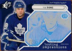 Tie Domi Hockey Cards 2003 SPx Prices