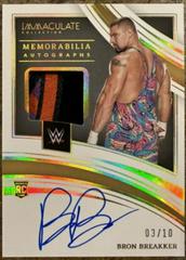 Bron Breakker [Memorabilia Autograph Gold] Wrestling Cards 2022 Panini Immaculate WWE Prices