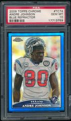 Andre Johnson [No Ball Blue Refractor] Football Cards 2009 Topps Chrome Prices
