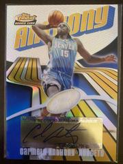 Carmelo Anthony [Signed Jersey Refractor] #163 Basketball Cards 2003 Finest Prices